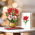 Mini Scarlett Amaryllis Pop Up Greeting Card by FreshCut Paper LLC at Confetti Gift and Party Tuscaloosa Alabama