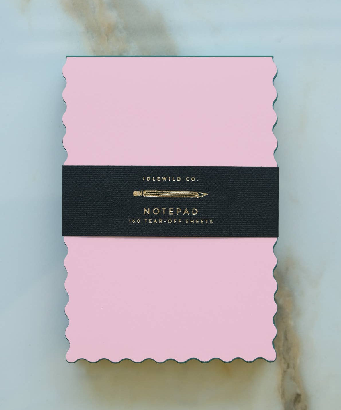 Mini Wave Shaped Notepad | Pink + Evergreen Edge by Idlewild Co. at Confetti Gift and Party Tuscaloosa Alabama