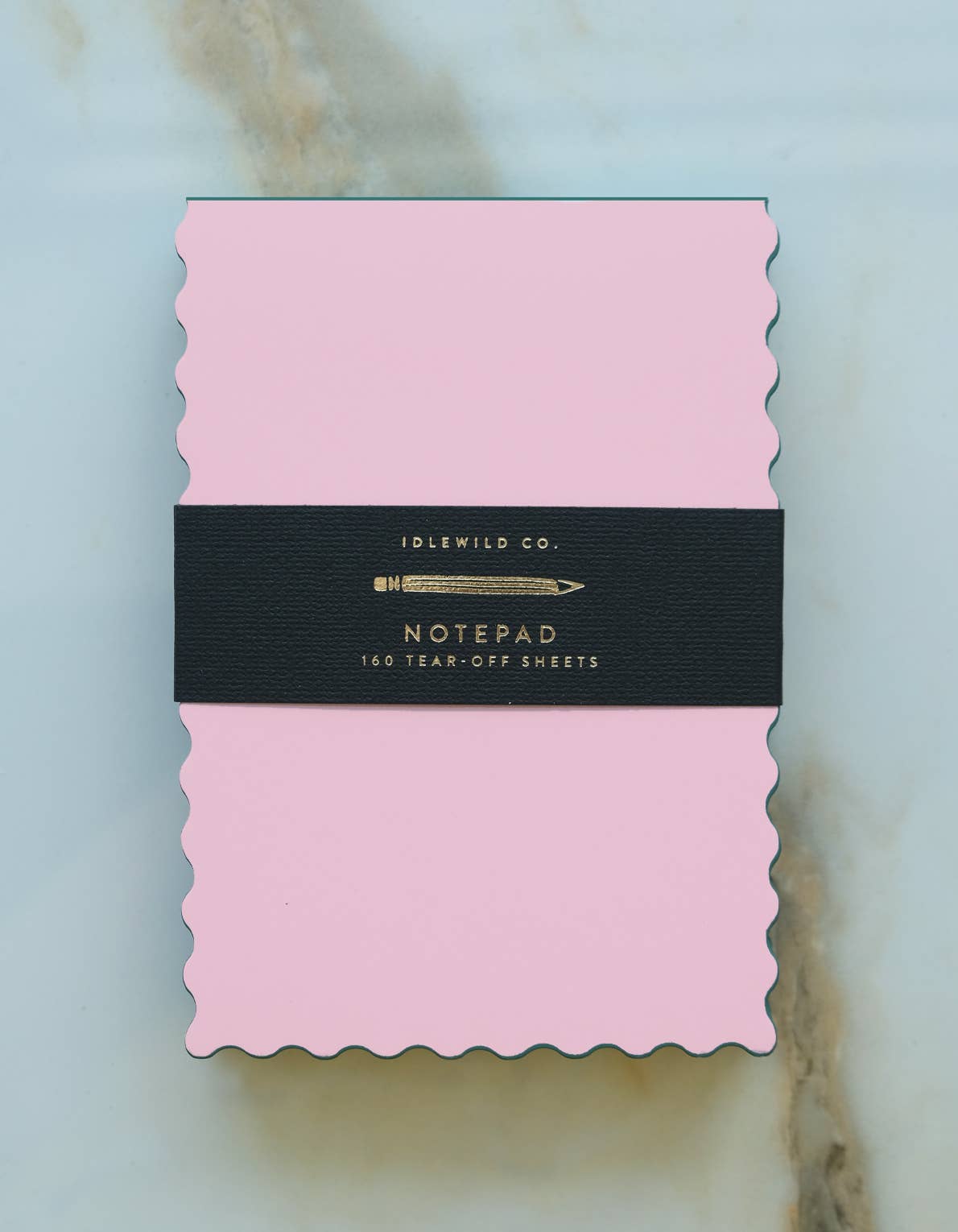 Mini Wave Shaped Notepad | Pink + Evergreen Edge by Idlewild Co. at Confetti Gift and Party Tuscaloosa Alabama