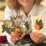 Mini Winter Magnolia Pop Up Greeting Card by FreshCut Paper LLC at Confetti Gift and Party Tuscaloosa Alabama