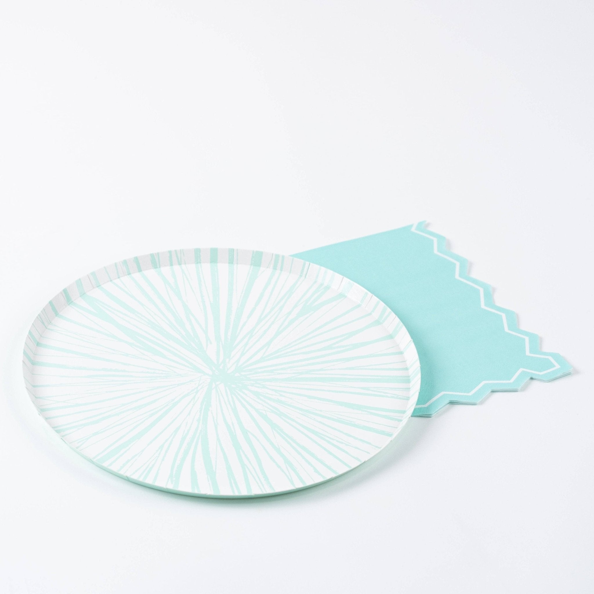 Mint Radiance Paper Dinner Plates by Gatherings by Curated Paperie at Confetti Gift and Party Tuscaloosa Alabama