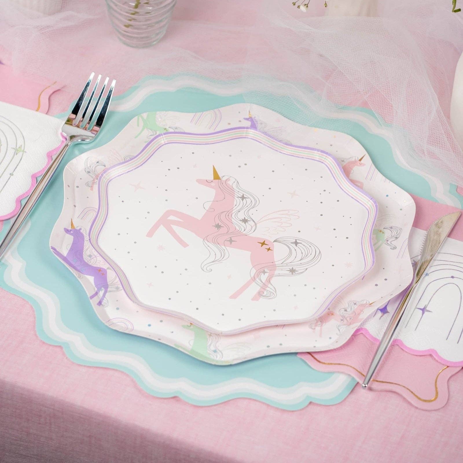 Mint Scallop Paper Placemats by Gatherings by Curated Paperie at Confetti Gift and Party Tuscaloosa Alabama