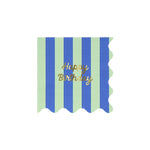 Mixed Stripe Happy Birthday Small Napkins by Meri Meri at Confetti Gift and Party Tuscaloosa Alabama