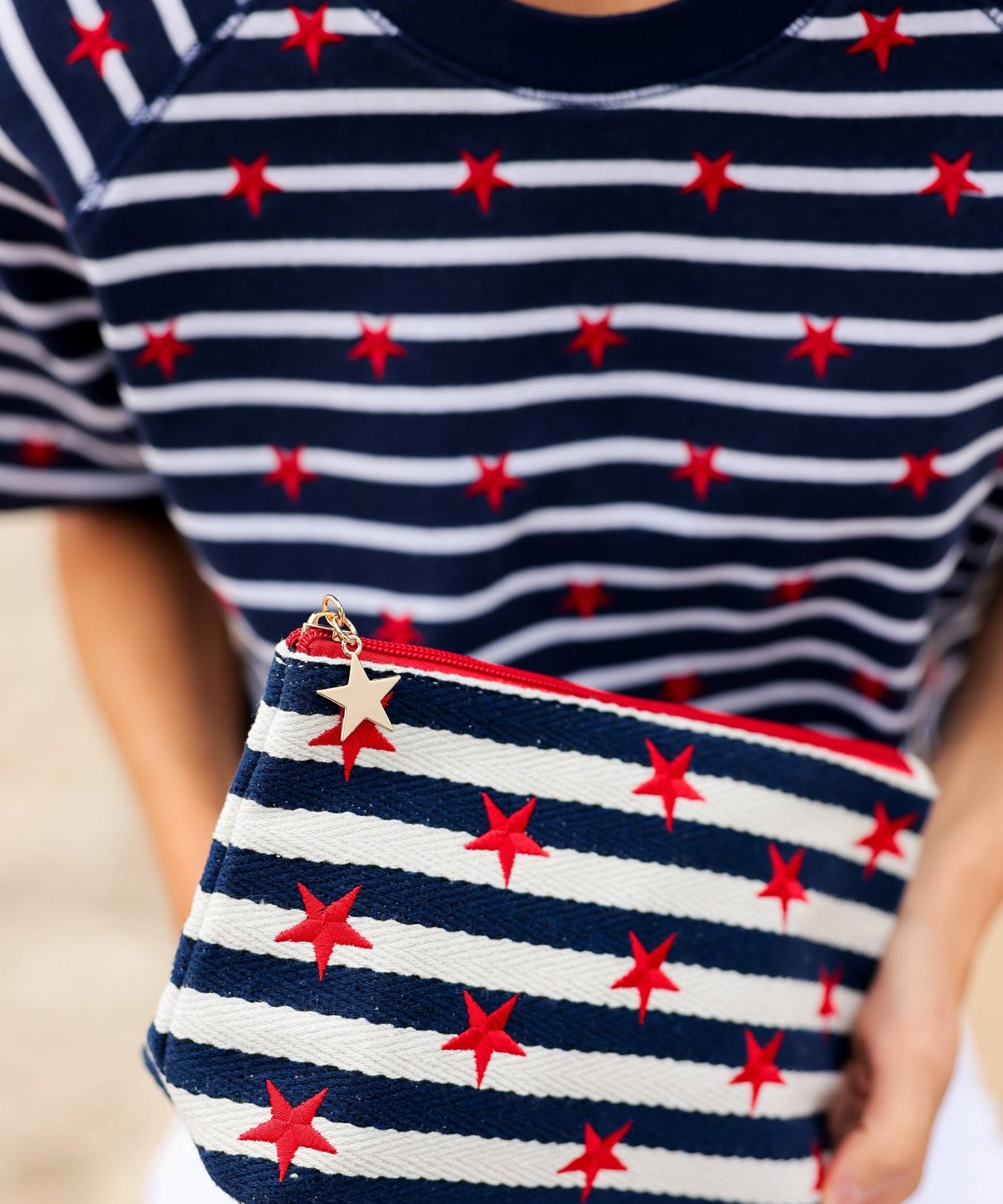 MORGAN STARS LARGE ZIP POUCH by Shiraleah at Confetti Gift and Party Tuscaloosa Alabama