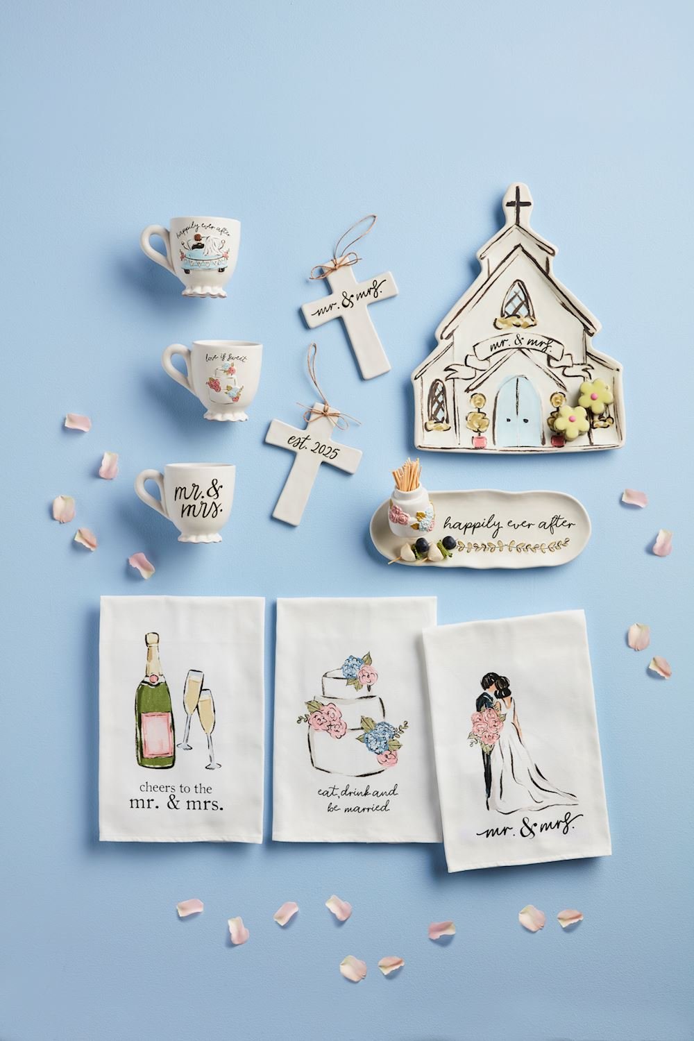 Mr And Mrs Cotton Hand Towel by Mud Pie at Confetti Gift and Party Tuscaloosa Alabama