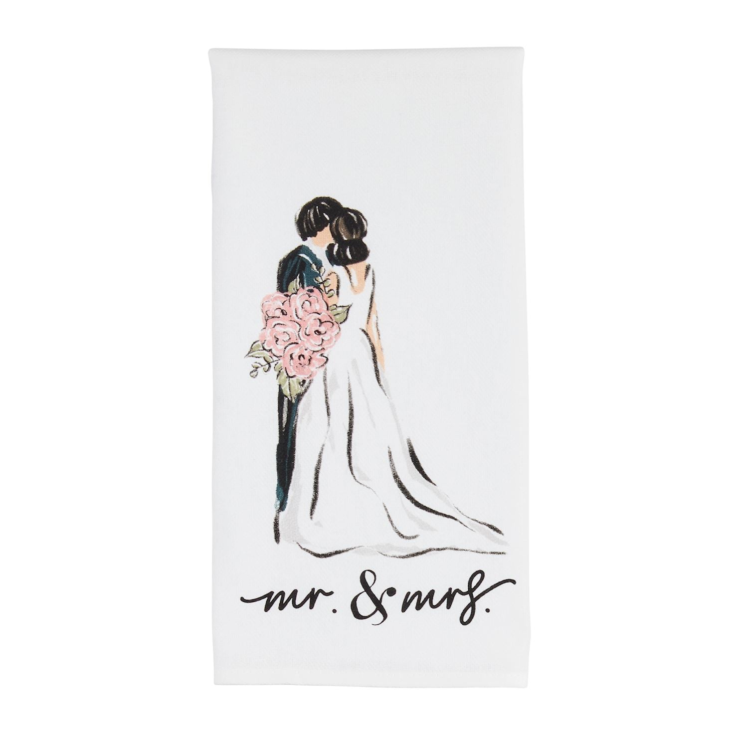 Mr And Mrs Cotton Hand Towel by Mud Pie at Confetti Gift and Party Tuscaloosa Alabama