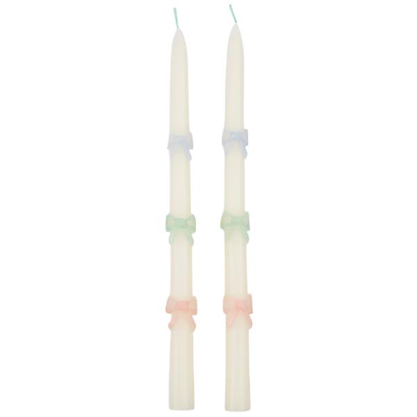 Multi Color Pastel Bow Taper Candles by Meri Meri at Confetti Gift and Party Tuscaloosa Alabama