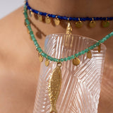 Natural Stone Necklace with Fish Pendant by ACCITY at Confetti Gift and Party Tuscaloosa Alabama