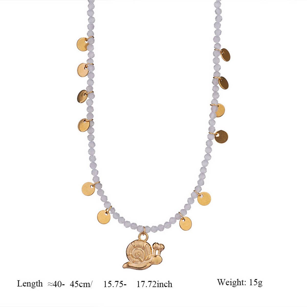 Natural Stone Necklace with Fish Pendant by ACCITY at Confetti Gift and Party Tuscaloosa Alabama
