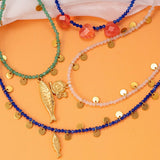 Natural Stone Necklace with Fish Pendant by ACCITY at Confetti Gift and Party Tuscaloosa Alabama