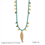 Natural Stone Necklace with Fish Pendant by ACCITY at Confetti Gift and Party Tuscaloosa Alabama