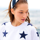 NAUTICAL STRIPES KNOTTED HEADBAND - Navy/White by Shiraleah at Confetti Gift and Party Tuscaloosa Alabama