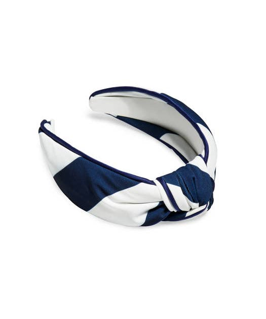 NAUTICAL STRIPES KNOTTED HEADBAND - Navy/White by Shiraleah at Confetti Gift and Party Tuscaloosa Alabama