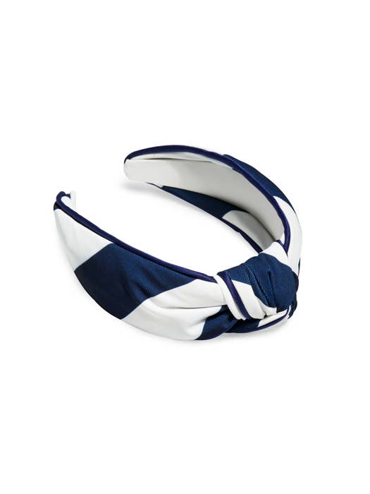 NAUTICAL STRIPES KNOTTED HEADBAND - Navy/White by Shiraleah at Confetti Gift and Party Tuscaloosa Alabama