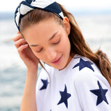NAUTICAL STRIPES KNOTTED HEADBAND - Navy/White by Shiraleah at Confetti Gift and Party Tuscaloosa Alabama