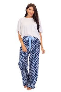 Navy Floral Pajama Pants by Mud Pie at Confetti Gift and Party Tuscaloosa Alabama