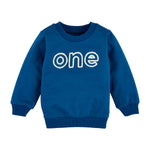 Navy One Lightweight Sweatshirt by Mud Pie at Confetti Gift and Party Tuscaloosa Alabama