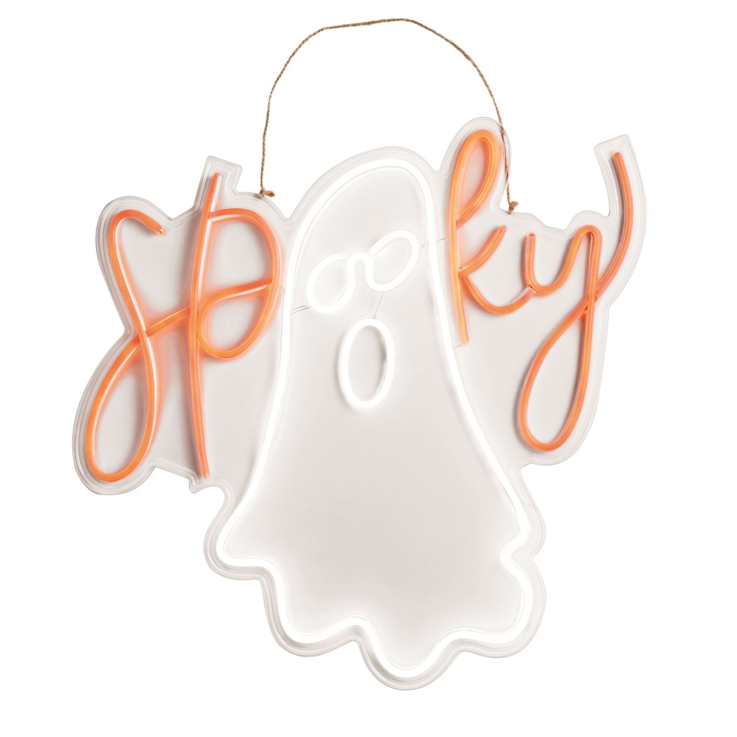 Neon Ghost Door Hanger by Mud Pie at Confetti Gift and Party Tuscaloosa Alabama
