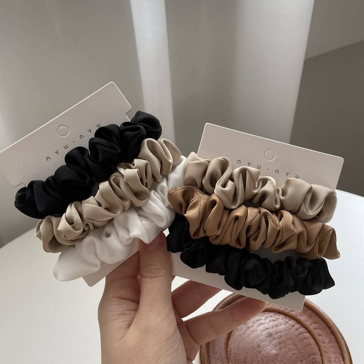 NEW TEMPERAMENT SET SIMPLE HAIR SCRUNCHIES by ACCITY at Confetti Gift and Party Tuscaloosa Alabama