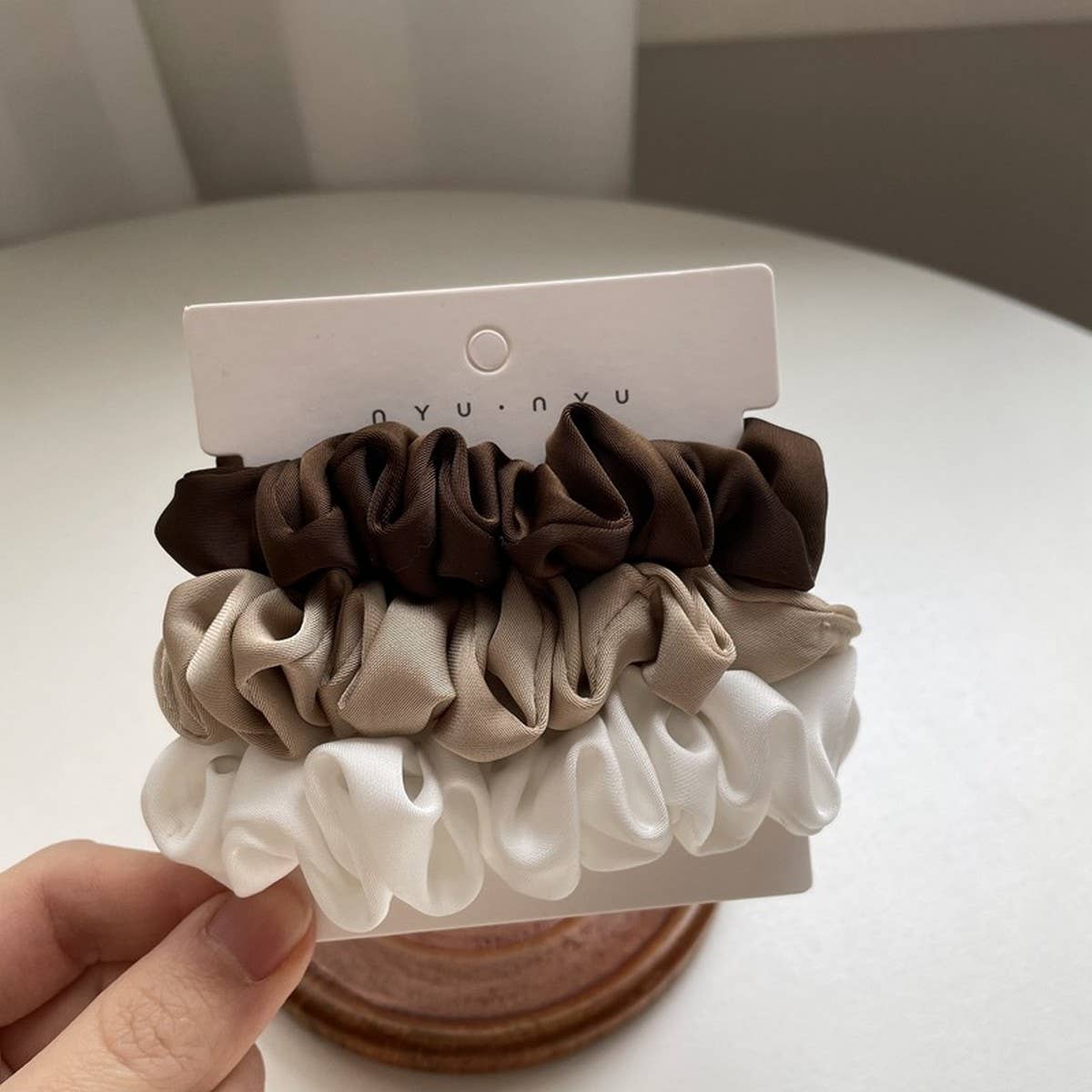 NEW TEMPERAMENT SET SIMPLE HAIR SCRUNCHIES by ACCITY at Confetti Gift and Party Tuscaloosa Alabama