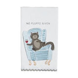 No Fluffs Cat Ric Rac Towel by Mud Pie at Confetti Gift and Party Tuscaloosa Alabama