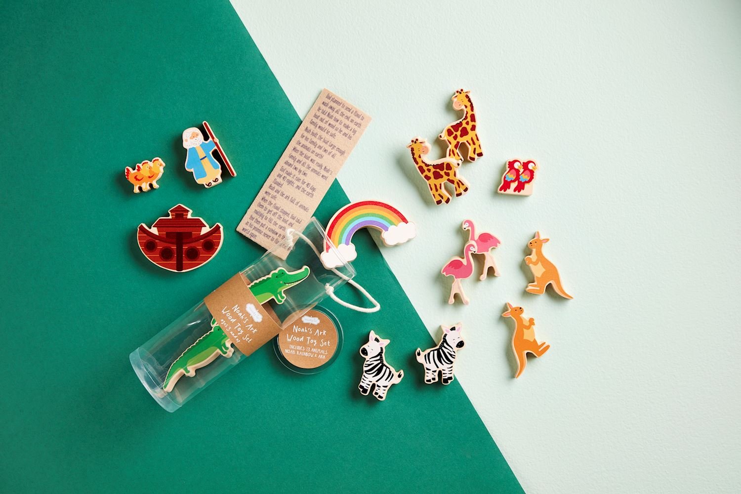 Noah's Ark Wood Set by Mud Pie at Confetti Gift and Party Tuscaloosa Alabama