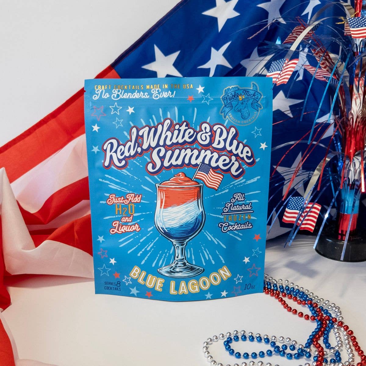 Noble Mick's - Craft Beverage Company - Red, White & Blue Summer Blue Lagoon Frozen Cocktail by Noble Mick's - Craft Beverage Company at Confetti Gift and Party Tuscaloosa Alabama