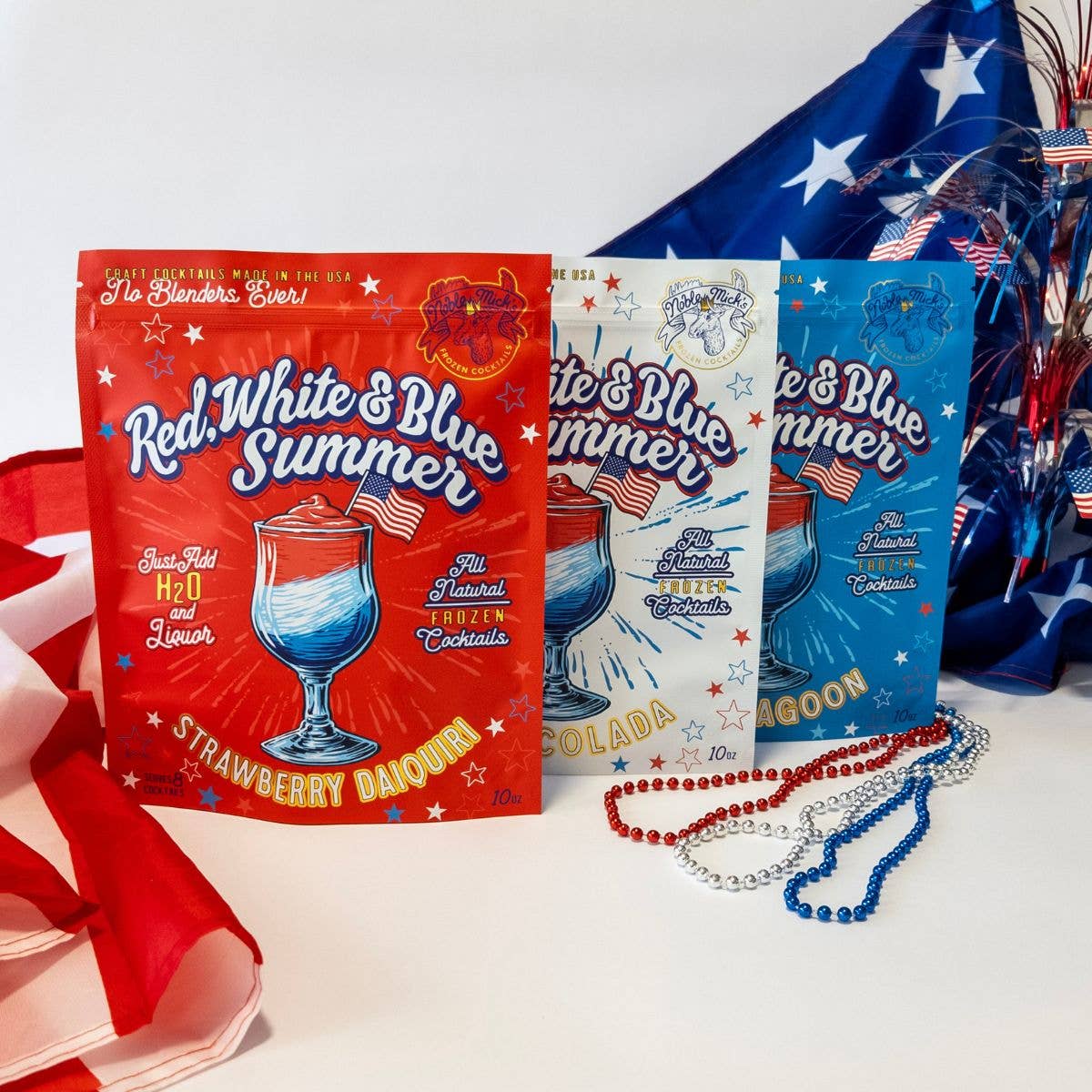 Noble Mick's - Craft Beverage Company - Red, White & Blue Summer Blue Lagoon Frozen Cocktail by Noble Mick's - Craft Beverage Company at Confetti Gift and Party Tuscaloosa Alabama