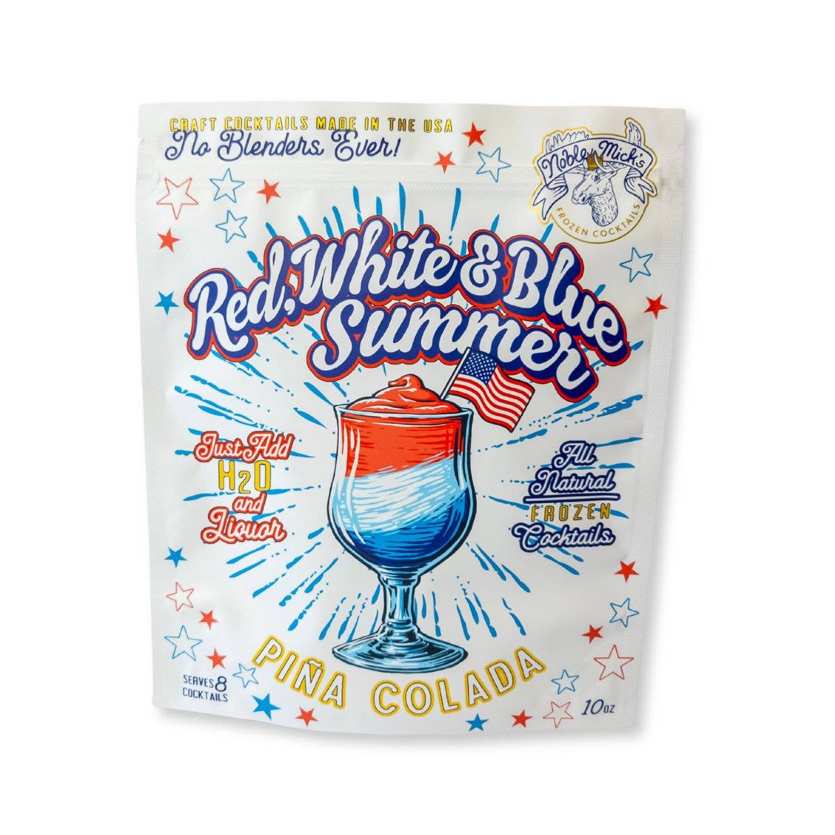 Noble Mick's - Craft Beverage Company - Red, White & Blue Summer Pina Colada Frozen Cocktail by Noble Mick's - Craft Beverage Company at Confetti Gift and Party Tuscaloosa Alabama