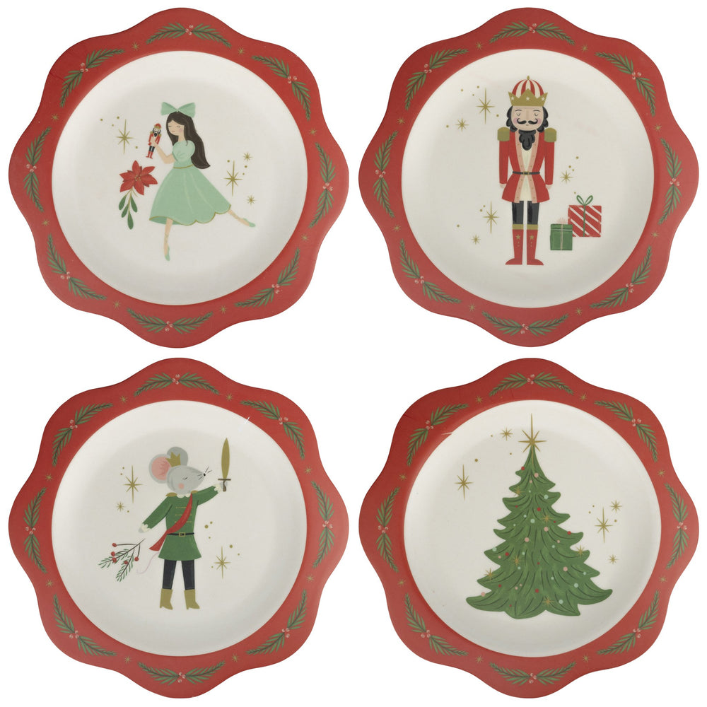 Nutcracker Bamboo 9" Plate Set by My Mind’s Eye at Confetti Gift and Party