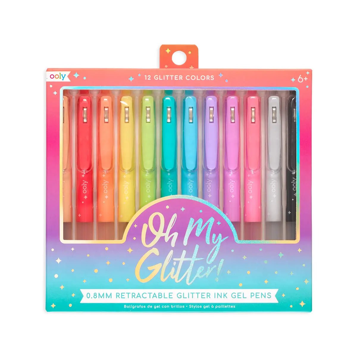 Oh My Glitter Retractable Gel Pens - 12 Count by OOLY at Confetti Gift and Party Tuscaloosa Alabama
