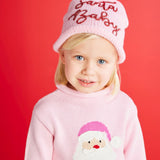 “Oh So Merry” or "Santa Baby" Toddler Holiday Hat – Knit with Pom Pom Top by Mud Pie at Confetti Gift and Party Tuscaloosa Alabama