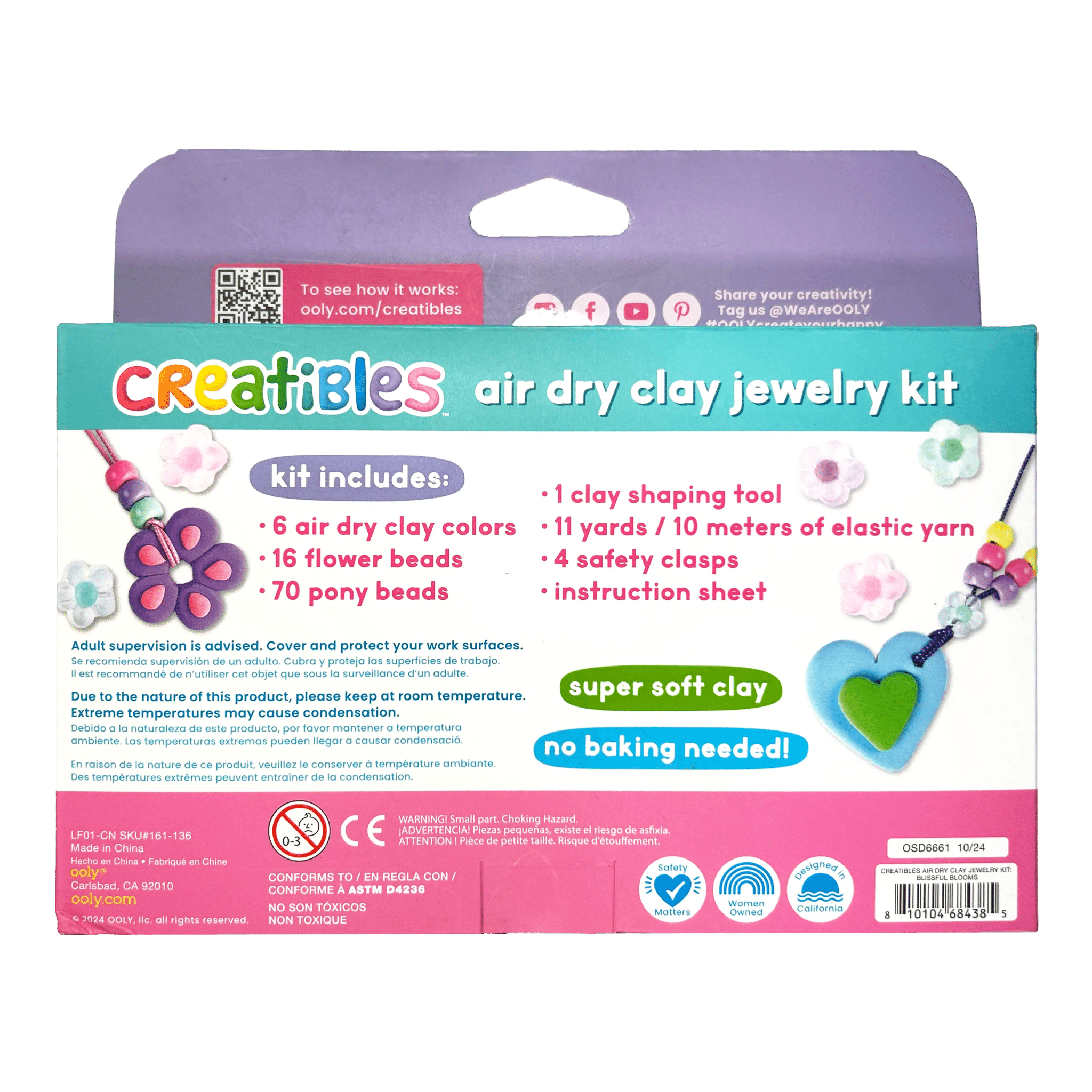 OOLY - Creatibles Air Dry Clay Jewelry Kit - Blissful Bloom by OOLY at Confetti Gift and Party Tuscaloosa Alabama