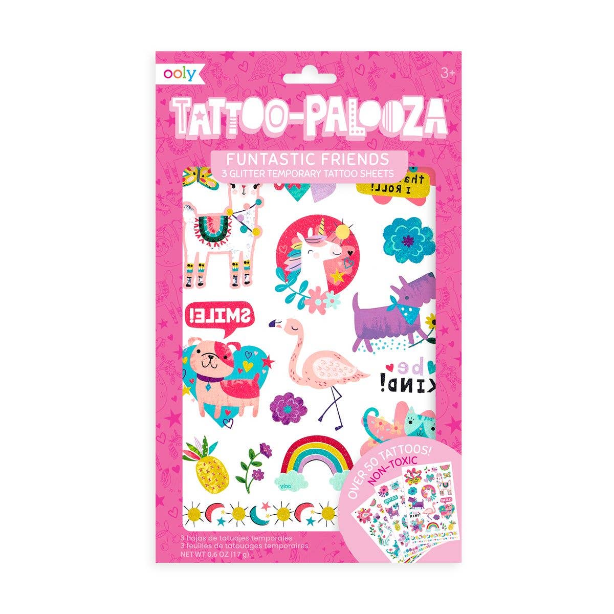 OOLY - Tattoo Palooza Temporary Glitter Tattoo: Funtastic Friends by OOLY at Confetti Gift and Party Tuscaloosa Alabama