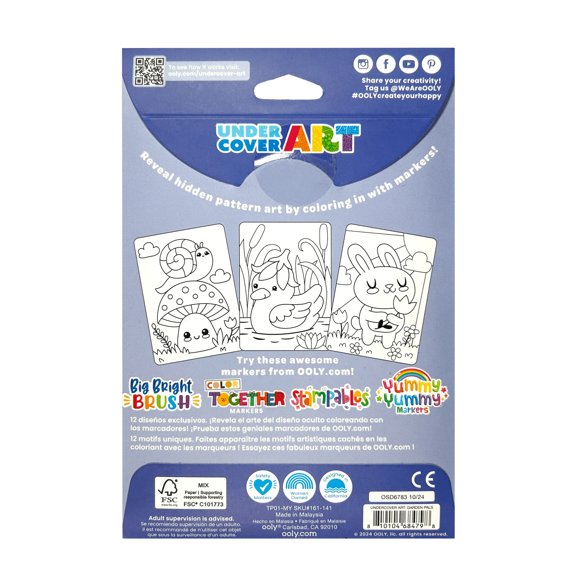 OOLY - Undercover Art Hidden Patterns Color Activity - Garden Pals by OOLY at Confetti Gift and Party Tuscaloosa Alabama