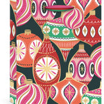 Punch Studio Opulent Ornaments Medium Vertical Gift Bag with colorful ornament design and gold foil accents.