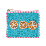 Oranges Beaded Zip Pouch by Mud Pie at Confetti Gift and Party Tuscaloosa Alabama