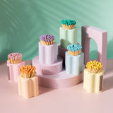 Pastel Flower Vessel with Colorful Matchsticks by Enlighten the Occasion at Confetti Gift and Party
