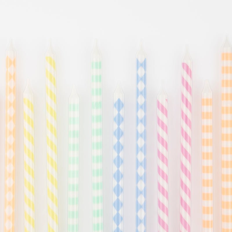 Pastel Pattern Cake Candles by Meri Meri at Confetti Gift and Party Tuscaloosa Alabama