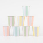 Pastel Stripe Cups by Meri Meri at Confetti Gift and Party Tuscaloosa Alabama