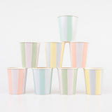 Pastel Stripe Cups by Meri Meri at Confetti Gift and Party Tuscaloosa Alabama