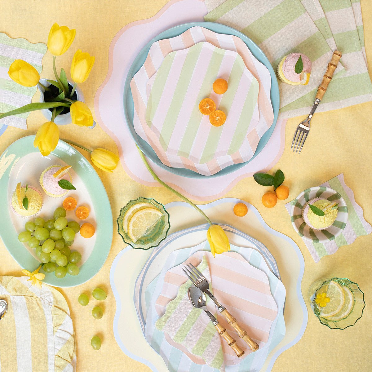 Pastel Stripe Dinner Plate by Meri Meri at Confetti Gift and Party Tuscaloosa Alabama