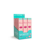 Patchology Lip Service gloss-to-balm treatment in pink and teal packaging