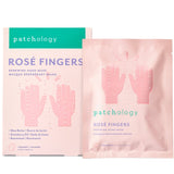 Patchology Rosé Fingers Renewing Hand Mask with shea butter, strawberry oil, and resveratrol