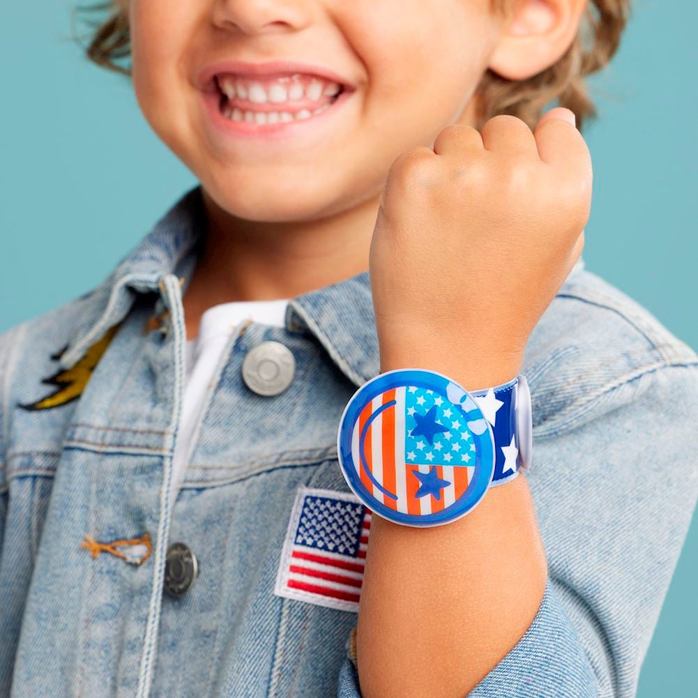 Patriotic Light - Up Slap Bracelets by Mud Pie at Confetti Gift and Party Tuscaloosa Alabama