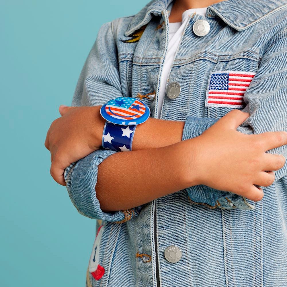 Patriotic Light - Up Slap Bracelets by Mud Pie at Confetti Gift and Party Tuscaloosa Alabama