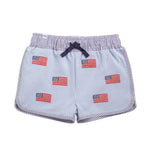 Patterned Flag Swim Trunks by Mud Pie at Confetti Gift and Party Tuscaloosa Alabama