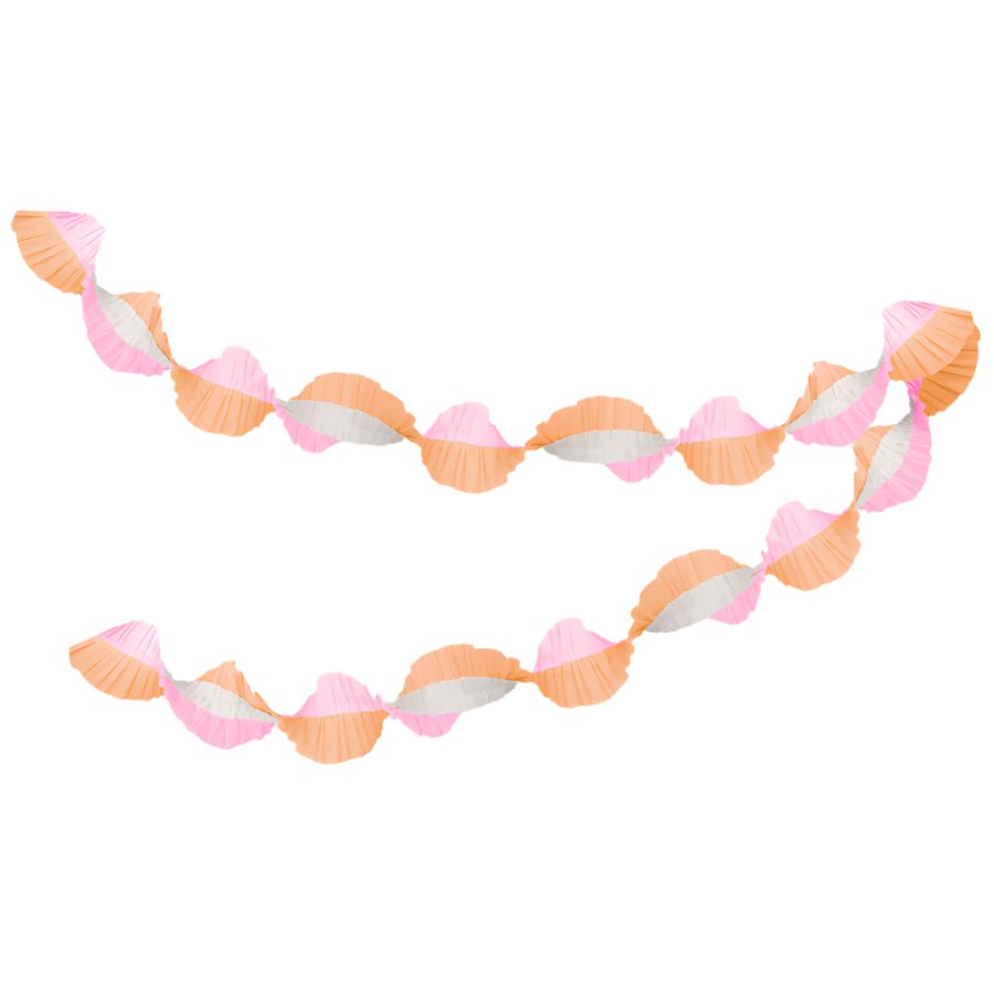 Peach & Pink Stitched Streamer by Meri Meri at Confetti Gift and Party Tuscaloosa Alabama