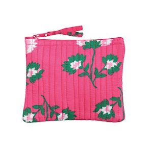 Peony Pink Block Print Small Case by Mud Pie at Confetti Gift and Party Tuscaloosa Alabama