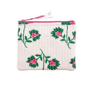 Peony White Block Print Small Case by Mud Pie at Confetti Gift and Party Tuscaloosa Alabama